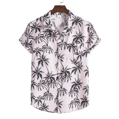 Palm Tree Button Up - Shirt - Dan Flashes - Pink - Palm tree button up - Dan Flashes