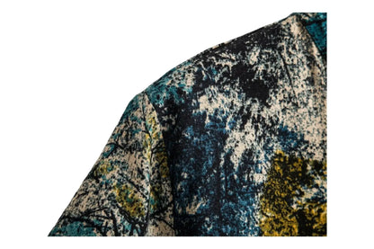 Pattern Button - up Mandarin Collar Shirts - Shirt - Dan Flashes - Medium - Mandarin Collar Pattern Button - up Shirts - Dan Flashes