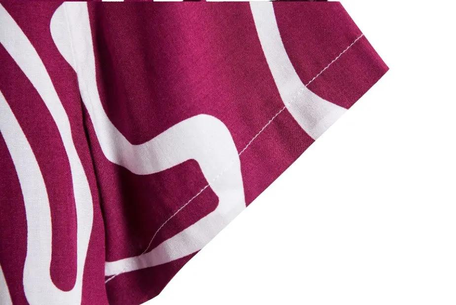 Wavy Line Hawaiian Shirt, sleeve and pattern detail