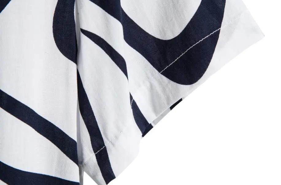 Wavy Line Hawaiian Shirt, sleeve and pattern detail