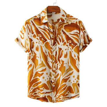 Pattern Hawaiian Shirt for men in bamboo hemp - Dan Flashes
