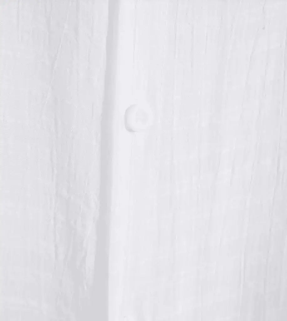Solid Textured Beach Shirt, button-front and pattern detail