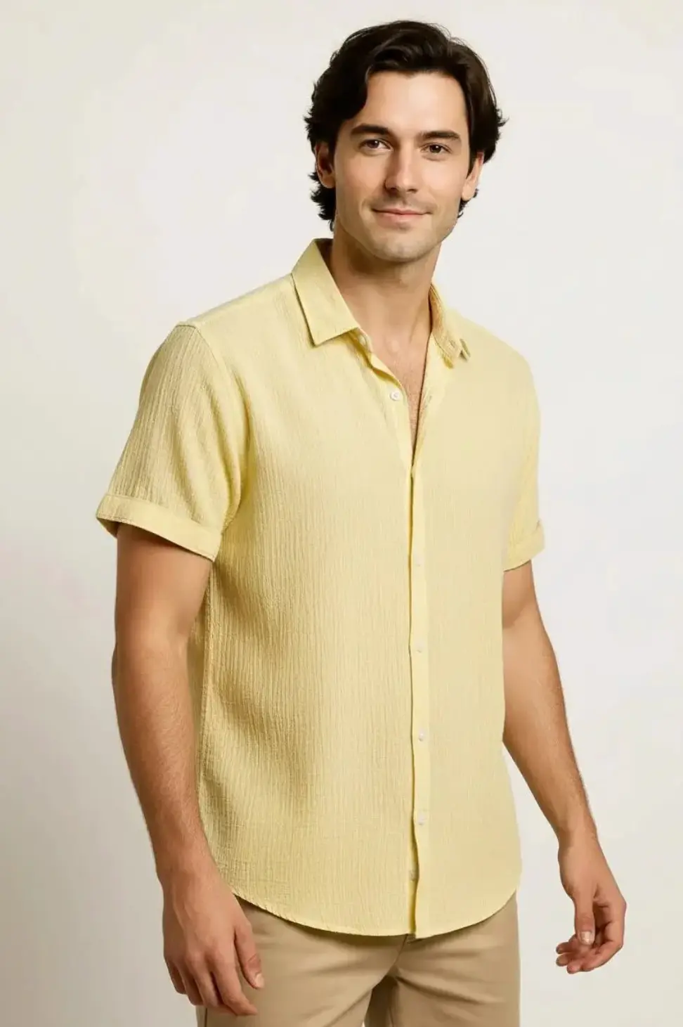 Button up beach shirts for men