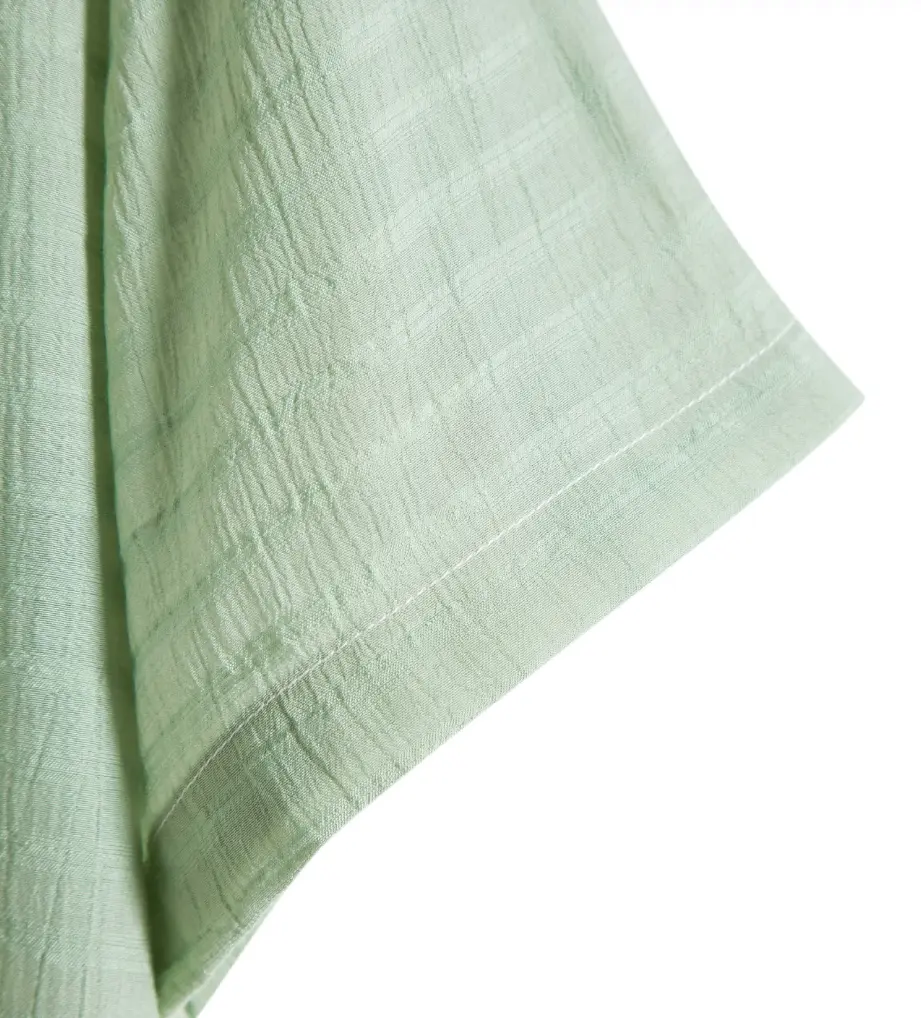 Solid Textured Beach Shirt, sleeve and pattern detail