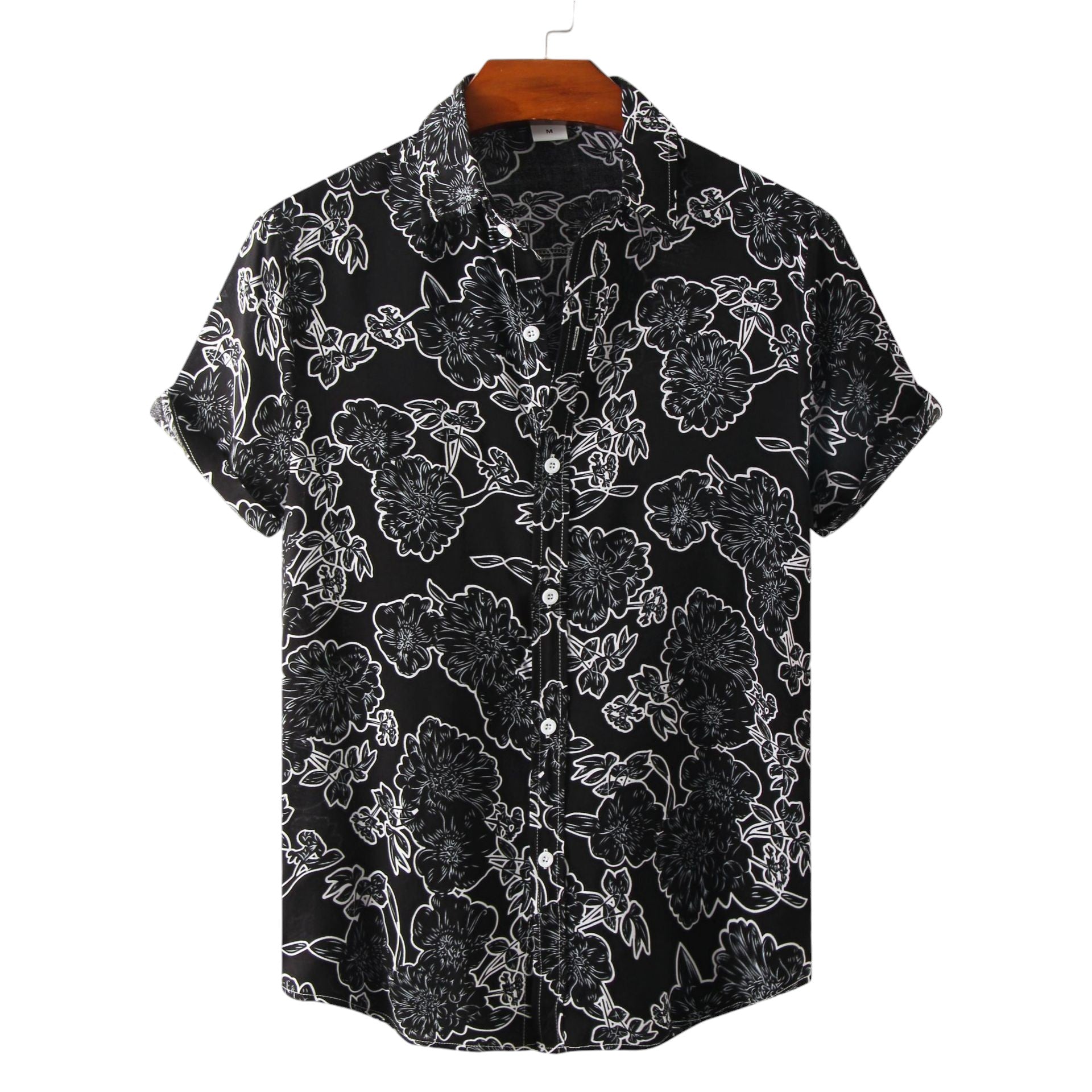 Premium Black Hawaiian Shirt