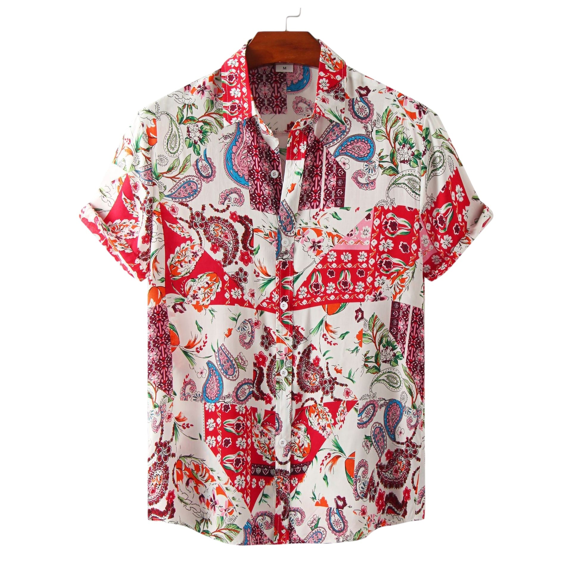 Premium complicated pattern button-up shirt