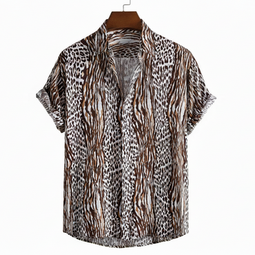 Animal print beach shirt for men in- - Dan Flashes