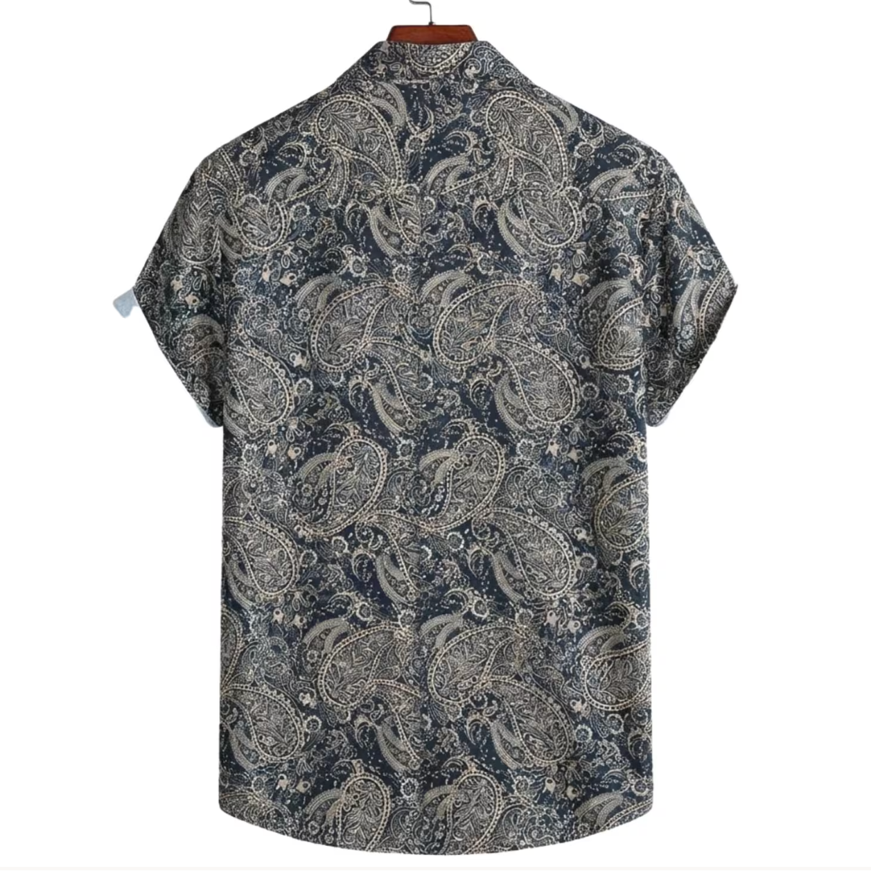 Mens paisley button up shirt, print detail - Dan Flashes