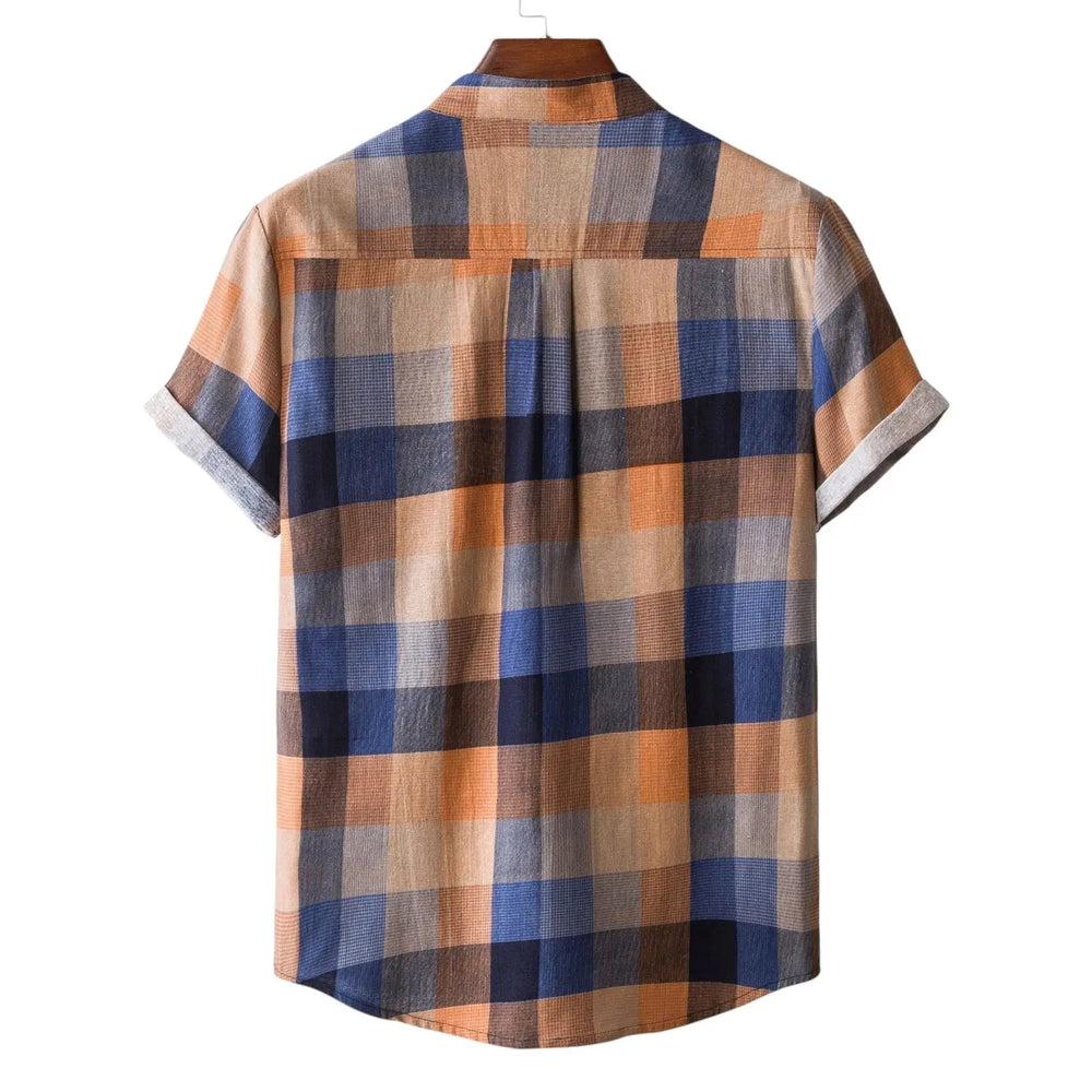 Large Check Short-Sleeve Shirt, back view