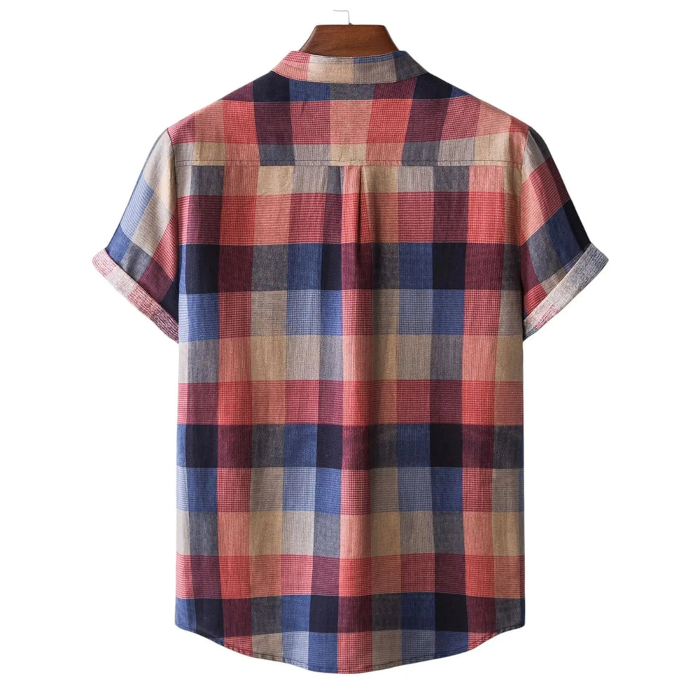 Large Check Short-Sleeve Shirt, back view