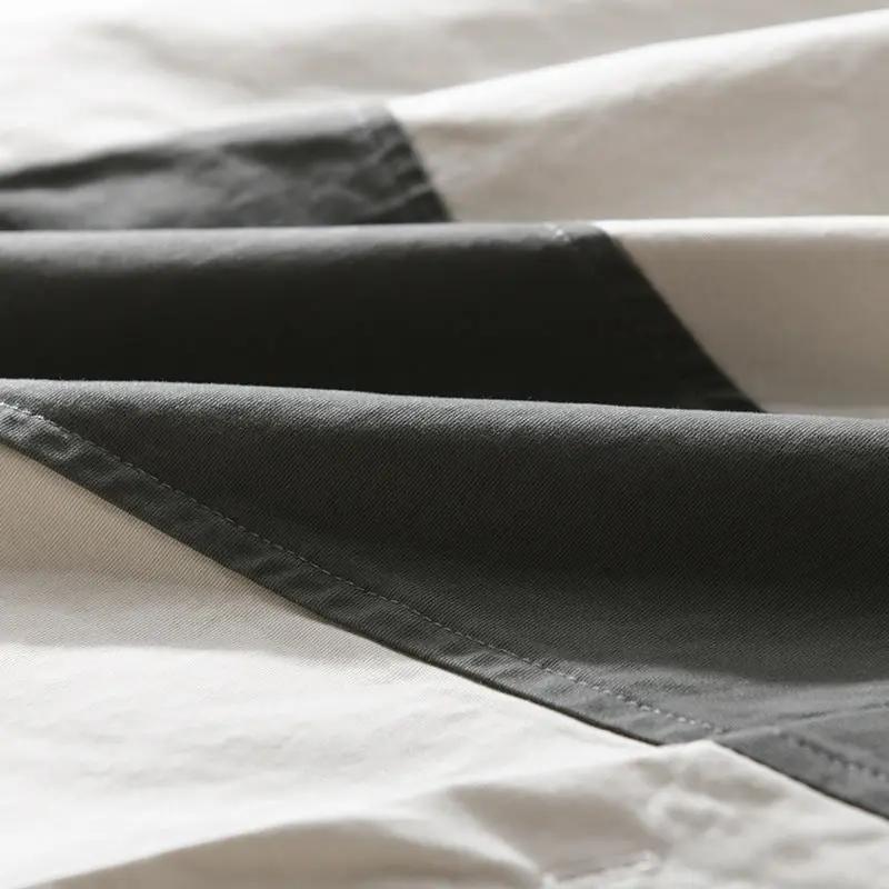 Stitching Shirt Men's Trendy Long Sleeve Tooling Top Dan Flashes