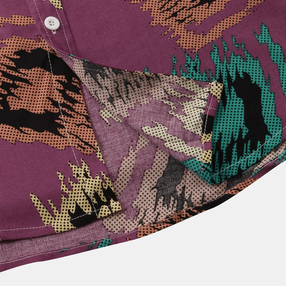 Abstract Diamond Pattern Shirt, hem and pattern detail