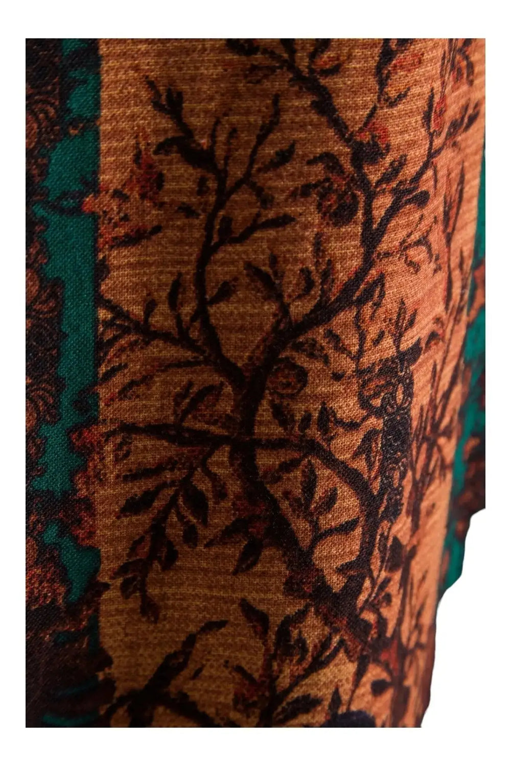 Dark Floral Panel Hawaiian Shirt, pattern and fabric detail