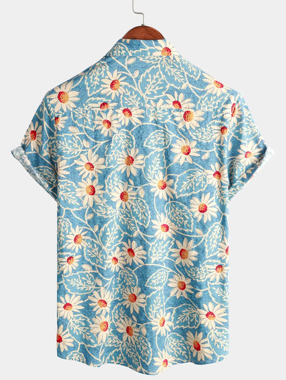 Summer Floral Print Holiday Flower Resort Dan Flashes Dan Flashes   Shirt
