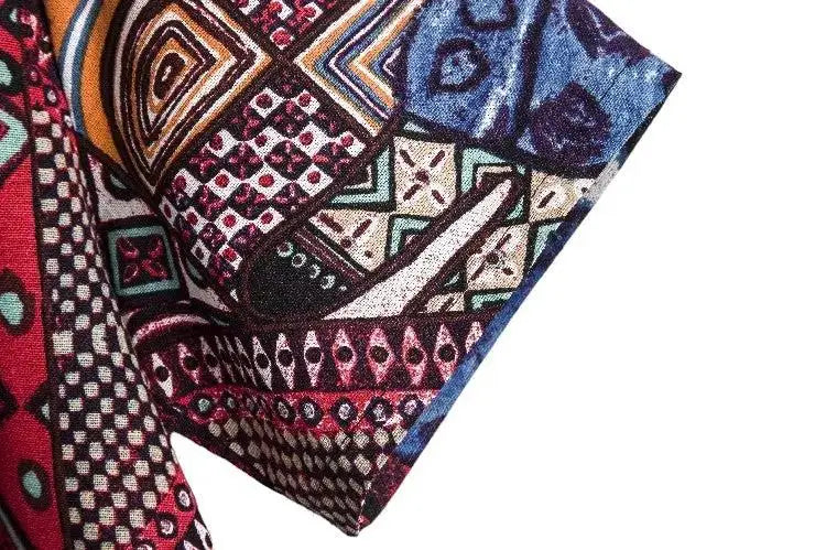 Abstract Medallion Pattern Shirt, sleeve and pattern detail
