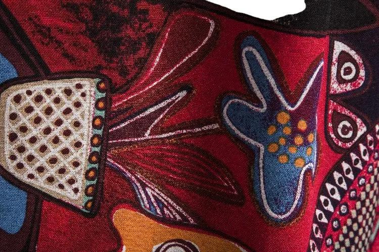Abstract Medallion Pattern Shirt, pattern and fabric detail