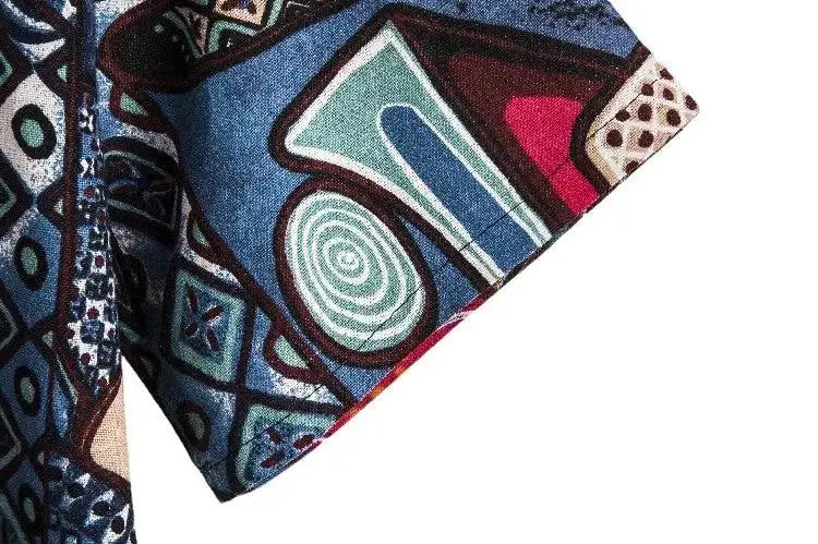 Abstract Medallion Pattern Shirt, sleeve and pattern detail