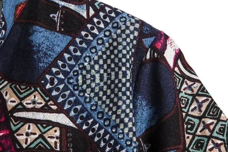 Abstract Medallion Pattern Shirt, sleeve and pattern detail