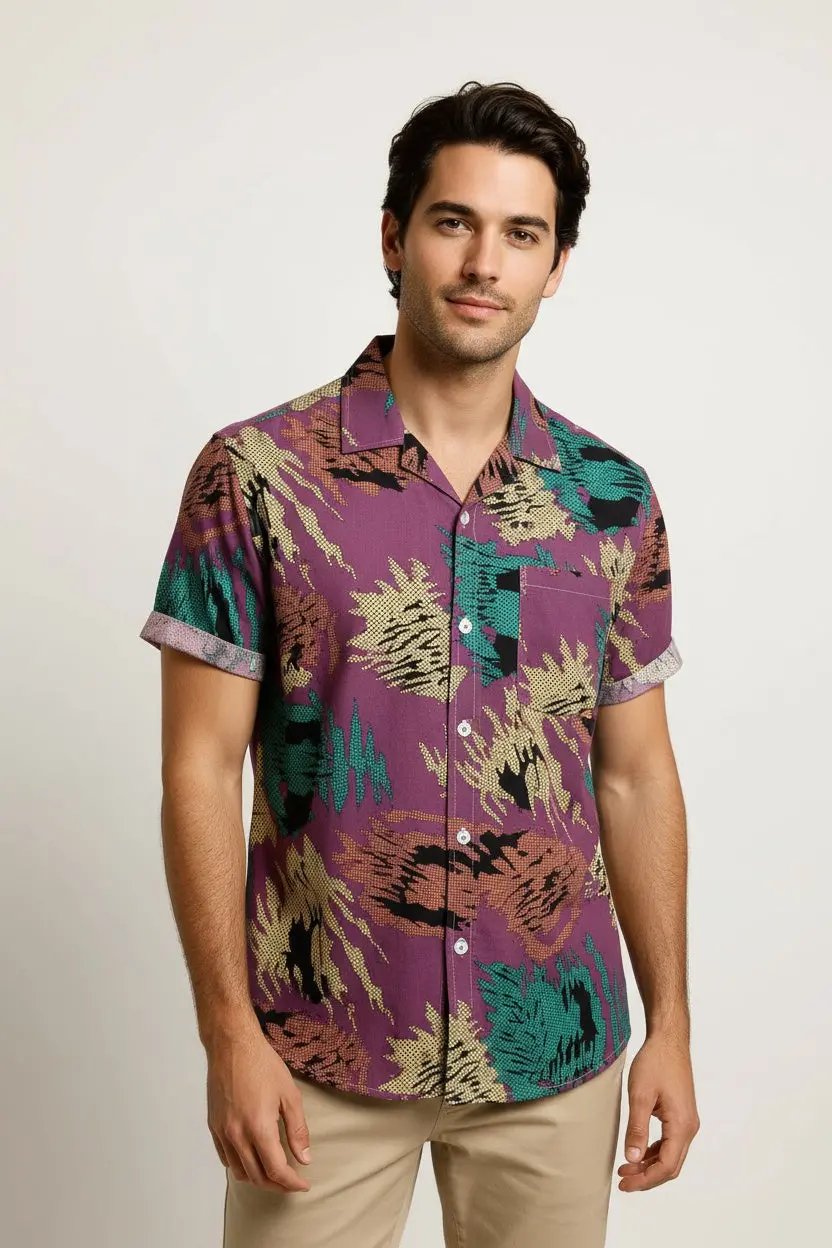 Summer button up shirt for men - Dan Flashes