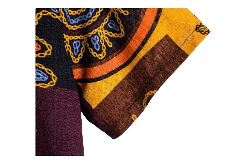 Orange Graphic Panel Shirt, sleeve and pattern detail