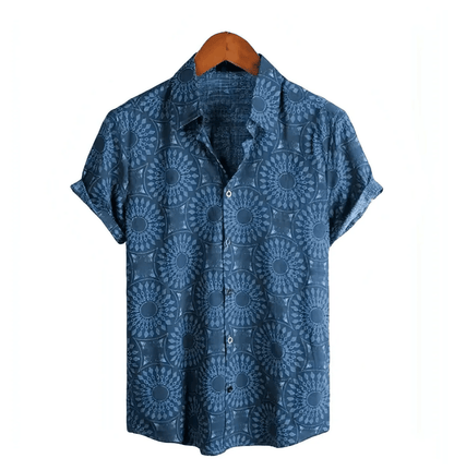 Button up Shirts - Hawaiian Shirts - Beach Shirts - Shirt - Dan Flashes - Blue - Buy Unique Men's Patterned Button Up Shirts at Dan Flashes - Elevate Your Style!