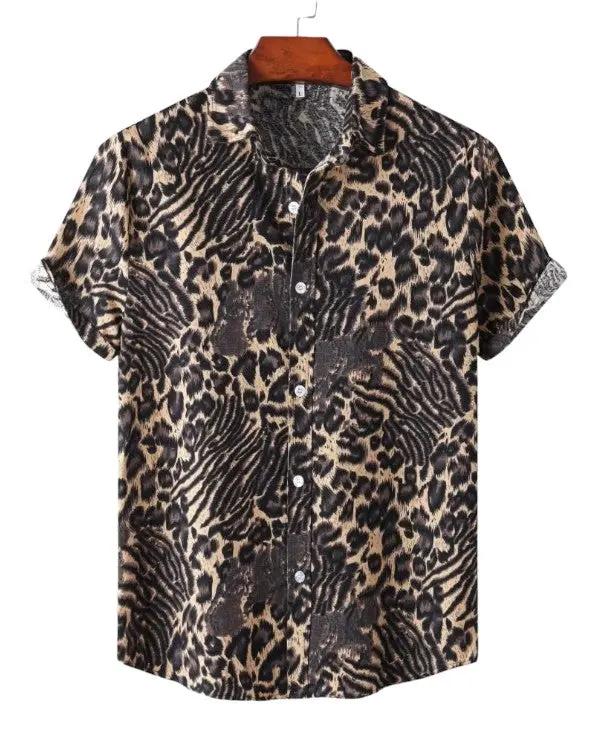 Cheetah Print Shirt (More Colors) - Shirt - Dan Flashes - Light - Cheetah Print party Shirt (More Colors)