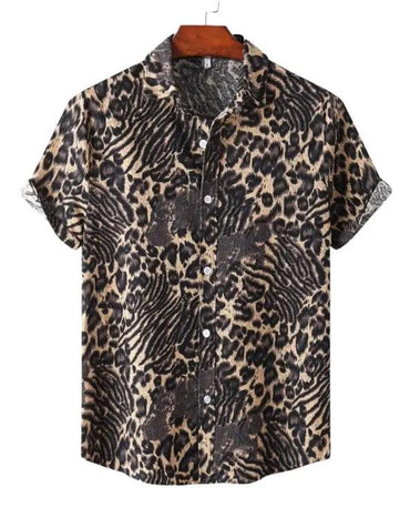 Cheetah Print Shirt (More Colors) - Shirt - Dan Flashes - Light - Cheetah Print party Shirt (More Colors)