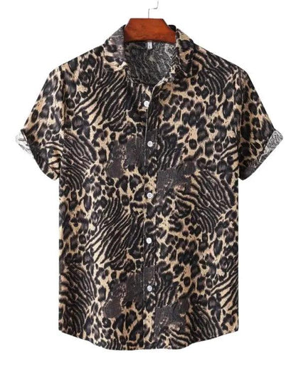 Cheetah Print Shirt (More Colors) - Shirt - Dan Flashes - Light - Cheetah Print party Shirt (More Colors)