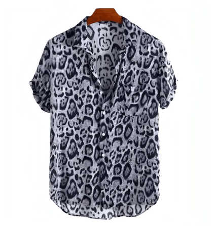 Cheetah Print Shirts - Shirt - Dan Flashes - White - Cheetah print shirts - Dan Flashes