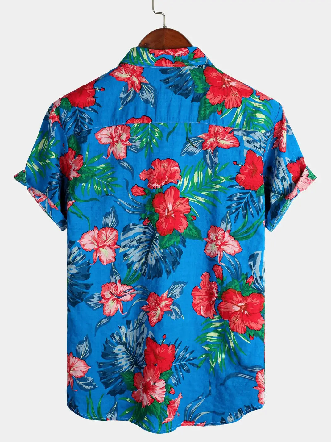 Cotton Tropical Hawaiian Blue Shirt - Dan Flashes - S - Cotton Tropical Hawaiian Blue Shirt Dan Flashes Dan Flashes