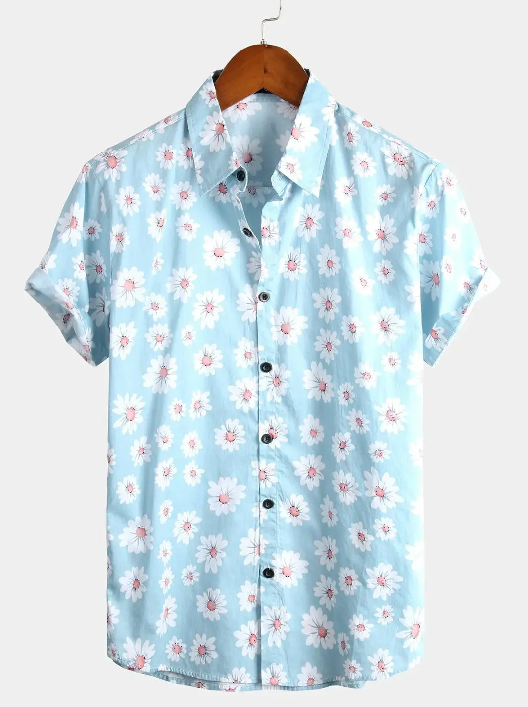 Flower Power - Shirt - Dan Flashes - Blue - Flower Power Dan Flashes Dan Flashes Shirt