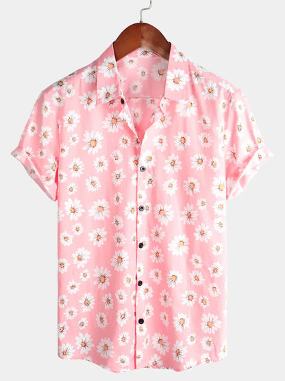 Flower Power - Shirt - Dan Flashes - Pink - Flower Power Dan Flashes Dan Flashes Shirt