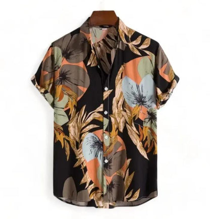Hawaiian Beach Shirts - Shirt - Dan Flashes - Brown - Hawaiian beach shirts - Dan Flashes