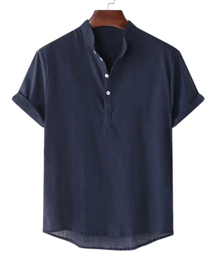 Mens Casual Button Up Shirts - Mens Linen Shirts - Beach Shirts - Shirt - Dan Flashes - Blue - Mens casual button up shirts - Mens linen shirts - Beach Shirts