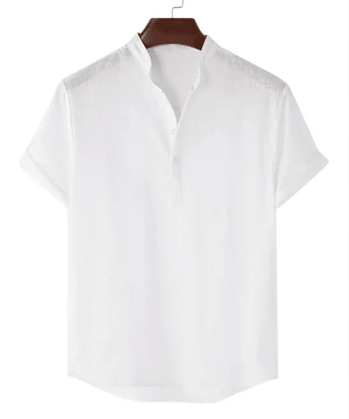 Mens Casual Button Up Shirts - Mens Linen Shirts - Beach Shirts - Shirt - Dan Flashes - White - Mens casual button up shirts - Mens linen shirts - Beach Shirts