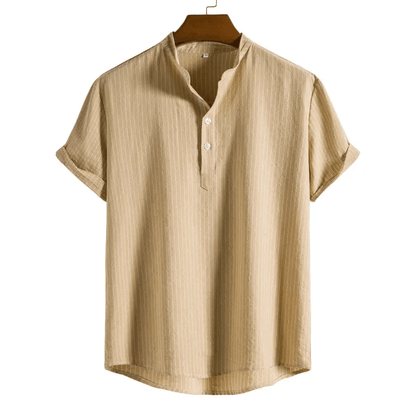 Mens Summer Shirts - Beach Shirts - Shirt - Dan Flashes - Khaki - Mens summer shirts - Beach Shirts - Dan Flashes