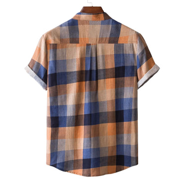 Short - sleeve Pattern Shirts - Shirt - Dan Flashes - Orange - Short - sleeve pattern shirts - Dan Flashes