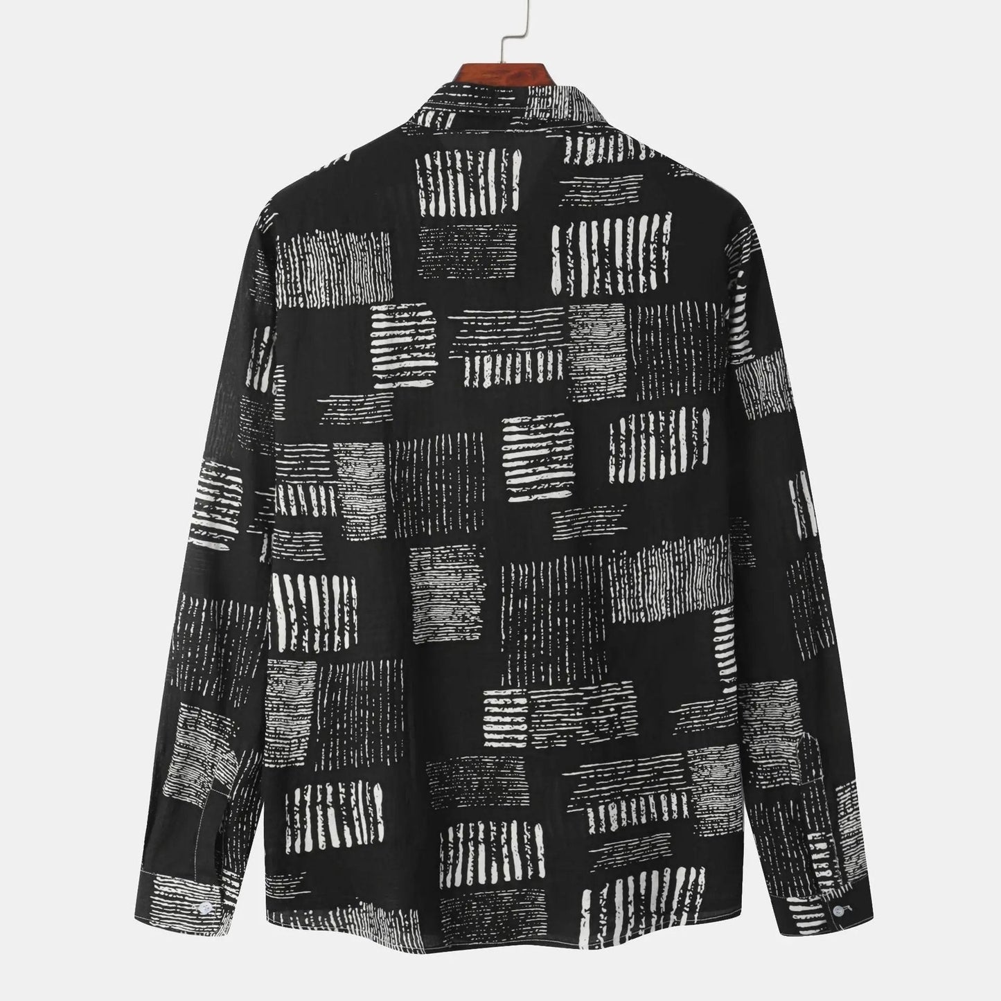 Slim Autumn Long Sleeve Shirt - 0 - Dan Flashes - Black - Autumn Plaid Long Sleeve Slim Casual Shirt Men's Dan Flashes